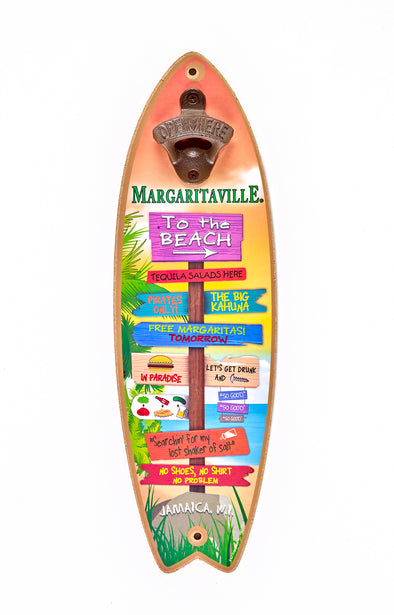 Surf Board Bottle Opener with Lyrics